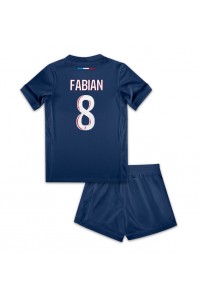 Paris Saint-Germain Fabian Ruiz #8 Jalkapallovaatteet Lasten Kotipeliasu 2024-25 Lyhythihainen (+ Lyhyet housut)